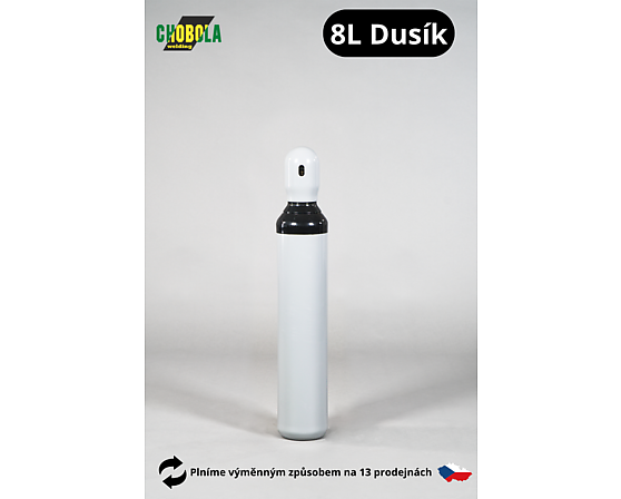 Láhev ocelová Dusík 8l + náplň Dusík 8l