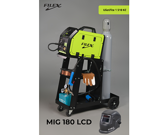 FILEX MIG 180 LCD Full set + rukavice zdarma