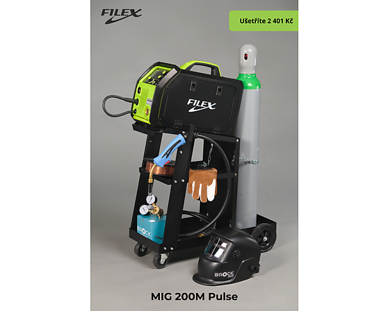FILEX MIG 200M DUAL PULSE SYNERGIC Full set + rukavice zdarma