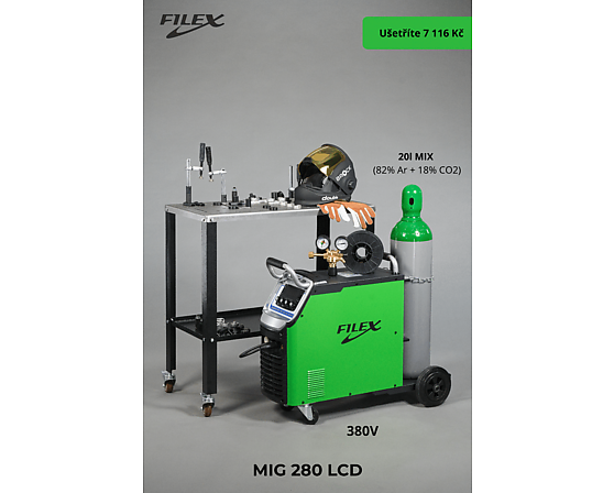 FILEX MIG 280 LCD All in one set + rukavice zdarma