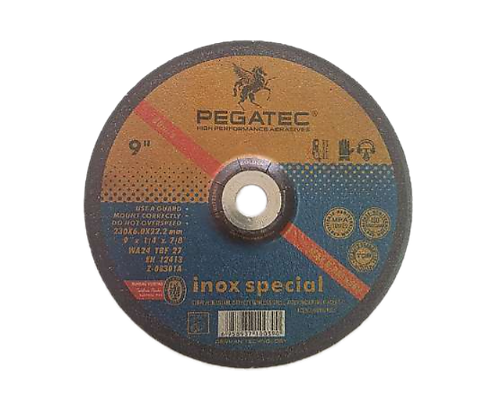 Brusný kotouč PEGATEC 230 mm - tloušťka 6,0 mm - Nerez