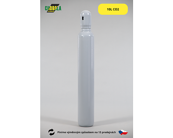 Láhev ocelová CO2 10l + náplň CO2 10l